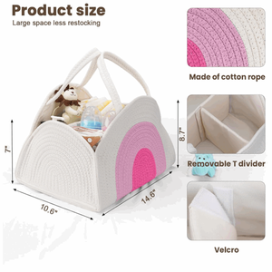 Cesta de Almacenamiento para Pañales de Bebé Recién <span class=keywords><strong>Nacido</strong></span>, Organizador de Cesta para Regalo de Baby Shower - Product Image 2