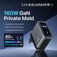 Chargeur mural pour téléphone portable KYT 160w Ai Smart Usb Type c Gan avec écran