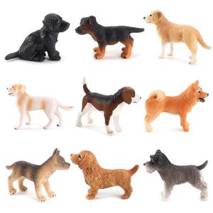 Jouets de modèles d'animaux Xinhen, simulation de chien, mini Golden Retriever, chiot <span class=keywords><strong>Labrador</strong></span>, Shiba Inu, ensemble de 9 pièces - Product Image 2