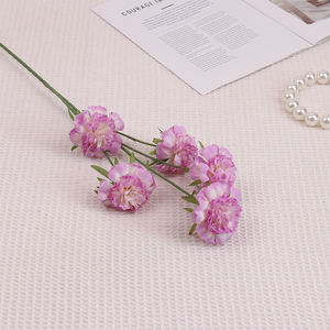 Flor Artificial de Cordyceps Sinensis, Flor de Seda de Cinco Cabezas, Decoración Suave para Bodas en Interiores y Exteriores, Modelo SCC-395, Estilo Florista - Product Image 2