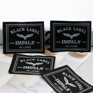 Dệt Nhãn quần áo giày Áo Sơ Mi Cổ tùy chỉnh thẳng cắt taffeta trung tâm gấp cuối gấp tag cuốn Sách bìa Damask dệt nhãn - Product Image 4