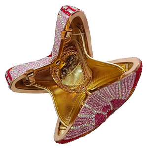 Sac de soirée exquis pour femme, mini sac papillon, pochette de luxe en cristal, sac à main scintillant en strass pour soirée et sorties nocturnes - Product Image 4