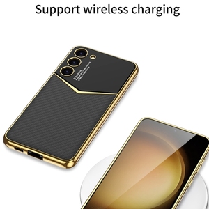 Haut de gamme pour <span class=keywords><strong>Samsung</strong></span> Galaxy S23 Ultra 5G placage le plus populaire étui de téléphone à couverture complète en cuir TPU souple avec stylo - Product Image 6
