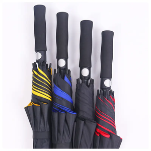 132cm 펼침 직경 이중 방풍 비즈니스 골프 우산 로고 각인 가능 강력한 방풍 방수 골프 우산 - Product Image 5