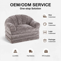 Fauteuil d'appoint moderne en bouclette moelleuse, emballé en rouleau compressé, pour appartement, salon ou mobilier de séjour