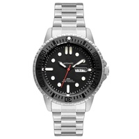 Vente en gros Montre de plongée Montre-bracelet pour homme d'affaires Montres tendance argentées classiques en acier inoxydable étanches