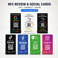 Cartes de visite NFC en PVC, support de table pour réseaux sociaux, panneau programmable avec code QR, Instagram Follow Scan, vente en gros, logo personnalisé, OEM ODM