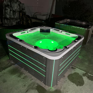 Piscine Spa Extérieur Luxe Jacuzzi Bain à remous profond dans la cour de la villa Bain à remous privé japonais extérieur Éclairage décoratif - Product Image 4