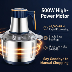 <span class=keywords><strong>Robot</strong></span> <span class=keywords><strong>culinaire</strong></span> électrique puissant 500W, hachoir à viande en acier inoxydable 304, machine à hacher la viande 5L pour la cuisine à domicile - Product Image 2