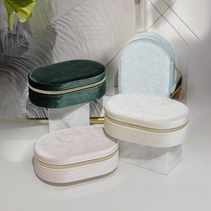 Caja de Joyería al por Mayor, Caja de Anillos con Logotipo Personalizado, Organizador de Collares, Cajas de Regalo de Joyería de Terciopelo, Estuche de Viaje de Cuero para Joyería - Product Image 2