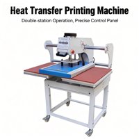 Presse à chaud pneumatique semi-automatique double station 40x60 cm pour impression par transfert thermique sur T-shirts et vêtements DTF
