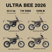 Nouveau produit Suron pour L3E 24,5 kW 520 Nm 74 V Moto électrique tout-terrain 520 Nm