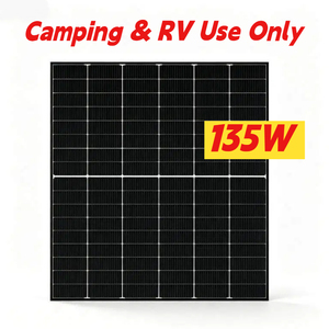 <span class=keywords><strong>Panneau</strong></span> <span class=keywords><strong>solaire</strong></span> carré noir 135W de qualité supérieure, type N TOPCon, 18V, pour <span class=keywords><strong>camping</strong></span>-<span class=keywords><strong>car</strong></span>, hors réseau, balcon, <span class=keywords><strong>camping</strong></span>, système <span class=keywords><strong>solaire</strong></span> hybride, fabrication OEM en gros. - Product Image 1