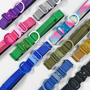 Collar de perro de tamaños medianos y grandes, hebilla de <span class=keywords><strong>Cobra</strong></span> de lujo, mango de cinta de nailon separable para caminar al aire libre, seguimiento, caza diferente - Product Image 5