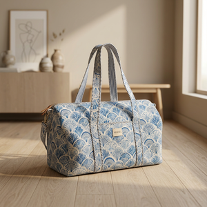 Bolsa de Viaje para Mujer, Hermosa y Ecológica, de Tela de Algodón, Ligera, Gran Capacidad, Cierre de Cremallera Resistente, Artesanal - Product Image 2