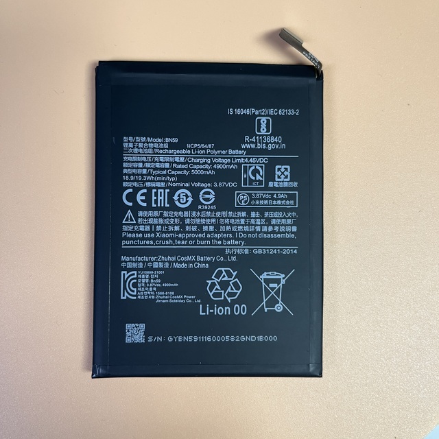 BN59 Replacement Battery for Xiaomi Redmi Note 10/ Mi Note 10 Pro & 10 Pro Max Redmi NOTE 10S(4G)Battery