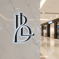 Lettres en acrylique 3D personnalisées avec logo, enseignes publicitaires LED avec lettres LED métalliques pour les entreprises, tels que les magasins et les entreprises