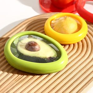 Venta al por mayor: Paquete de 4 recipientes reutilizables de plástico para almacenar frutas y verduras, protectores de alimentos frescos, soporte elástico para limones y tomates. - Product Image 4