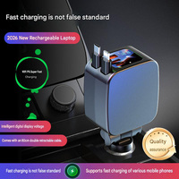 Chargeur de voiture rapide 120W avec câble rétractable 5-en-1 compatible avec les téléphones et montres iOS et Android