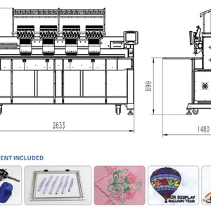 ¿Cuánto Cuesta una Máquina de Bordar Kingstar de 4 Cabezas? Precio de las Máquinas de Bordar Máquina de Bordar de Dos Cabezas con Bastidores Magnéticos - Product Image 2