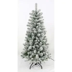 惊喜价格预点亮4.5英尺植绒雪圣诞树发光圣诞装饰品