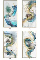 Peinture moderne en porcelaine cristal HD Tenture murale Arbre chanceux Elk Art Décoration Impressions sur toile Décoration intérieure Base de support