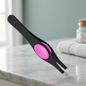 ASAP Juego de Pinzas para Cejas y Pestañas de Acero Inoxidable Ecológicas, Hechas a Mano con Precisión, Punta Inclinada, para Extensiones de Pestañas y Depilación de Cejas - Product Image 1