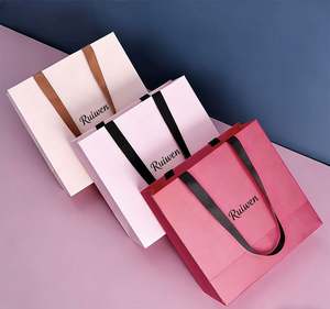 Sacs en papier colorés de luxe, logo imprimé personnalisé, sacs cadeaux personnalisés avec votre propre logo - Product Image 2