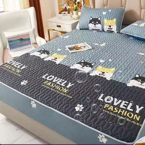 Stampa fodera protettiva per materasso in policotio <span class=keywords><strong>copriletto</strong></span> fisso <span class=keywords><strong>copriletto</strong></span> impermeabile 100% <span class=keywords><strong>lenzuolo</strong></span> in poliestere bianco - Product Image 1