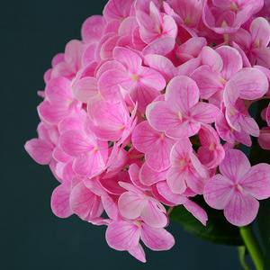 Fleurs artificielles en soie Hortensia Dongchen Crafts, 90 têtes, tige unique, toucher humide, pour décoration de mariage - Product Image 3