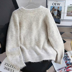 Women's Lace-up <b>Cardigan</b> <b>Thick</b> Soft Knitted Coat Loose Fit Single-breasted Autumn Winter Wear Anti-Pilling - Product Image 5