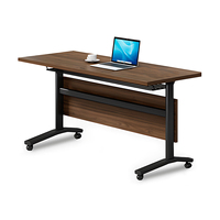 Table de conférence moderne de 47 à 71 pouces de large (4 à 6 pieds) pour 4 personnes avec structure en acier, adaptée aux immeubles de bureaux