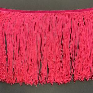 ZSY 사용자 정의 10 "폴리에스터 25 cm 네온 핑크 스트레치 프린지 옷 스트레치 프린지 댄스웨어 의류 - Product Image 4