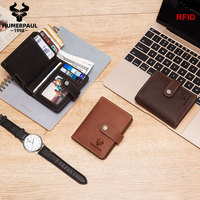 Dompet Pria Grosir Pabrik, Model Retro Sederhana, Portabel, Kapasitas Besar, Banyak Slot Kartu, Tempat Koin, Penutup Kancing