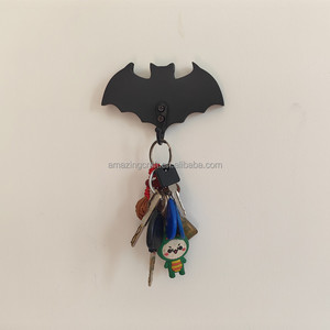 Porte-clés mural en forme de cercueil, décoration gothique effrayante pour la maison, support mural noir en bois pour Halloween, pour clés, tasses, sacs à main, vêtements - Product Image 3