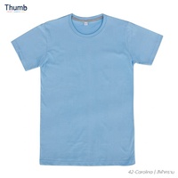 T-shirt décontracté élégant en jersey 100 % coton bleu clair, respirant, personnalisable, pour usage quotidien – Vente en gros