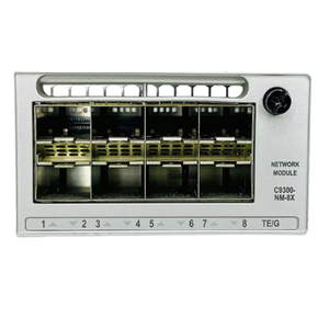 Le C9300-NM-8X est un module d'extension 10G à 8 ports avec 8 emplacements SFP+ 10G et une vitesse de transmission de 10 Gbps - Product Image 1