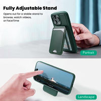 Étui Portefeuille Magnétique en Cuir PU avec Support pour Téléphone Portable Compatible MagSafe pour iPhone 12/13/14/15/16/17/18