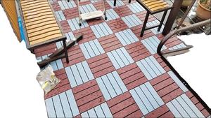 Installation facile en plastique, bois, plancher extérieur, balcon Wpc, carrelage de terrasse - Product Image 6