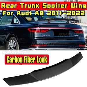 สปอยเลอร์หลังรถยนต์ ชิ้นส่วนตกแต่ง ABS พลาสติก ลายคาร์บอนไฟเบอร์ สำหรับ Audi A8 2011-2022 อะไหล่ตกแต่งภายนอก - Product Image 1