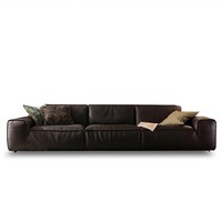 Hochwertige Markenmöbel Echtes Leder Modulares Ecksofa-Set für Villa und Werkstatt Wohnzimmer