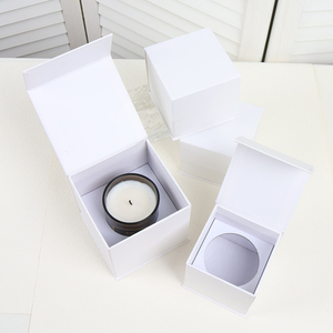 Wholesale Custom Logo Embossed Matt Lamination UV Coated Magnetic Rigid Paperboard Candle <b>Gift</b> Packaging <b>Box</b> - Product Image 1