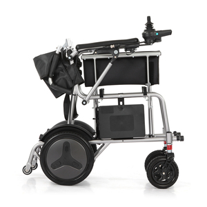 Silla de ruedas eléctrica de viaje de aleación de aluminio plegable con Control remoto ultraligero 2025 para discapacitados - Product Image 4