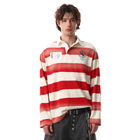 T-shirt polo rugby à rayures QUICKSHOW, tissu piqué, polo à manches longues personnalisé, sweat-shirt à rayures, tissu polo