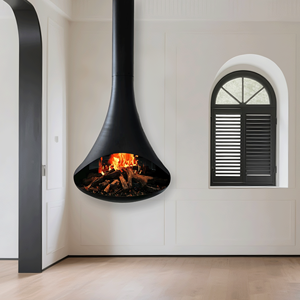 Chimney - Chimenea Eléctrica con Pantalla LCD para Espacios Habitables | Pantalla LCD |   5 colores de llama, 5 modos, 12 colores de luz para la parte superior y el lecho de combustible - Product Image 3