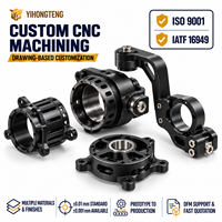Boîtiers de moteur de nacelle de drone OEM usinés CNC par tournage-fraisage, composant en aluminium de précision pour assemblages de nacelles de caméra