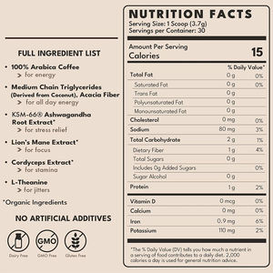 OEM/ODM <span class=keywords><strong>Café</strong></span> instantané aux champignons 100% naturel, extrait de Lion's Mane, Cordyceps et L-Théanine pour une énergie et une concentration durables toute la journée - Product Image 3