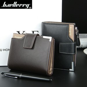 กระเป๋าสตางค์ผู้ชายแบบสั้นแบรนด์ Baellerry หนัง PU พับสามตอน ซิปแนวตั้งอเนกประสงค์ ใช้ได้ทุกวัน - Product Image 2