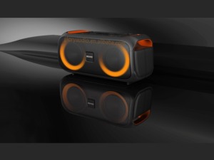 デュアル6.5インチポータブルワイヤレスカラオケラジオRGBLED照明耐久性のあるTWS屋内屋外パーティースピーカー補助USBマイク - Product Image 3