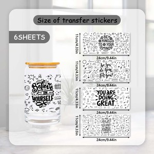 Etiquetas Adhesivas Transparentes con Frases Inspiradoras, Impresión Personalizada de Membrana AB, para Vasos, Computadoras y Libros - Product Image 2